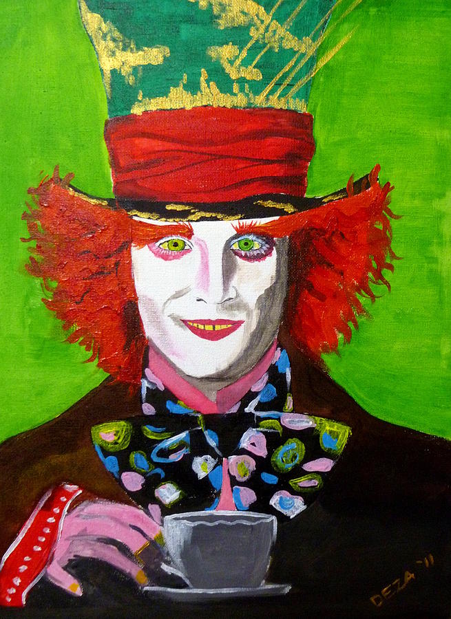655x900 Mad Hatter Painting By Deza Villanueva - Mad Hatter Painting