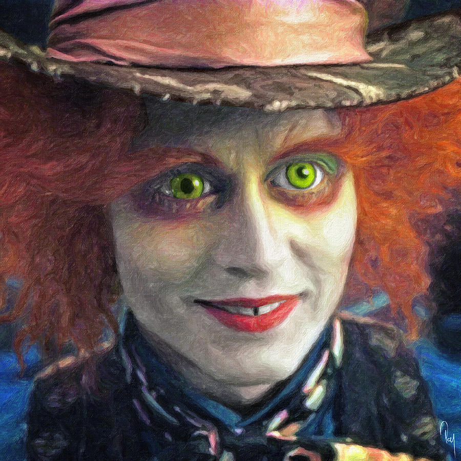 900x900 Mad Hatter Painting By Zapista - Mad Hatter Painting