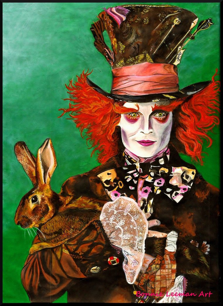 763x1047 Mad Hatter By Bonniemarie - Mad Hatter Painting