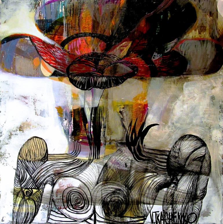 770x774 Saatchi Art Mad Hatter Painting By Victor Tkachenko - Mad Hatter Painting