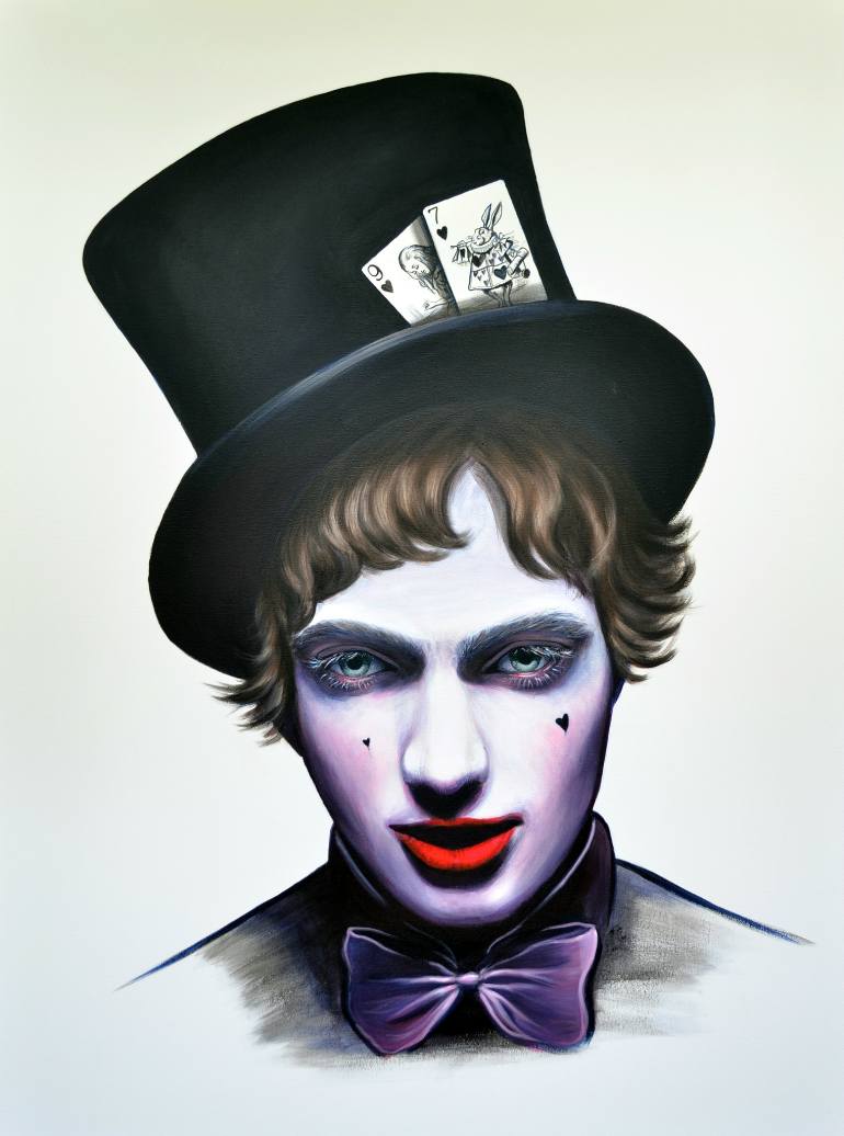 770x1036 Saatchi Art The Mad Hatter Painting By Simone Kilworth - Mad Hatter Painting