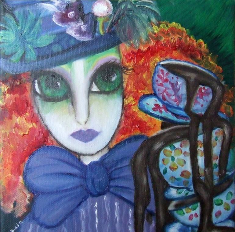 770x762 Saatchi Art The Mad Hatter Painting By Angela Raia - Mad Hatter Painting