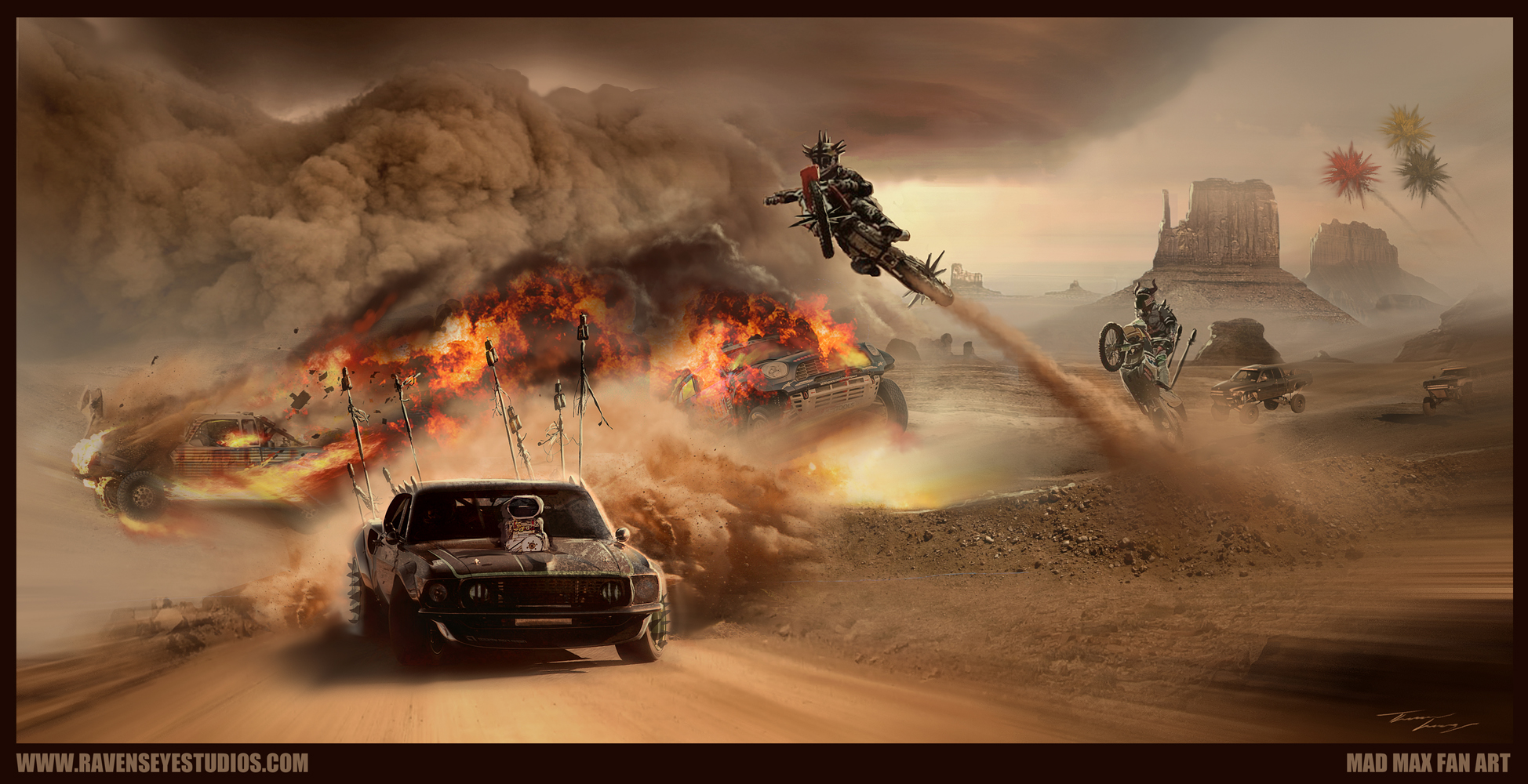 1948x1000 Mad Max - Mad Max Painting