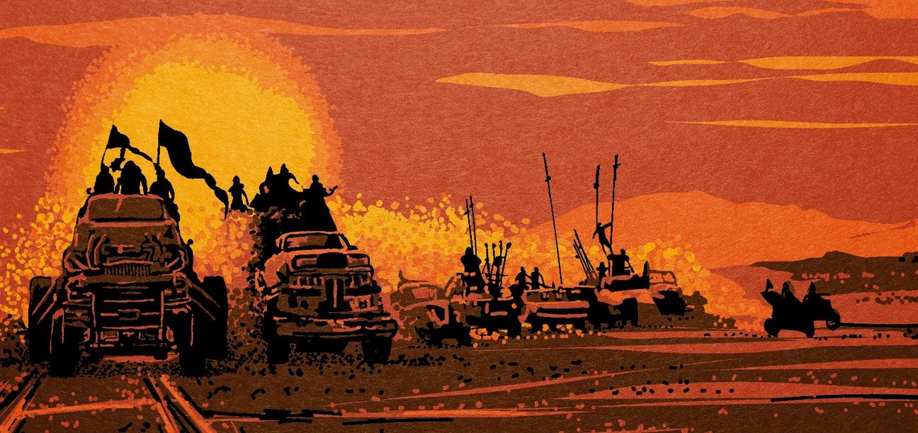 1296x611 Mad Max Fury Road Posters By Christopher Cox [Cool Stuff] - Mad Max Painting