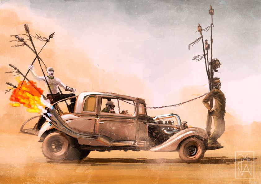842x595 Mad Max Fan Art - Mad Max Painting