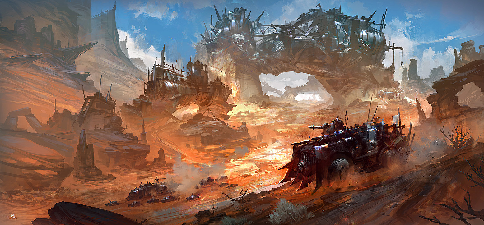1556x724 Artstation - Mad Max Painting