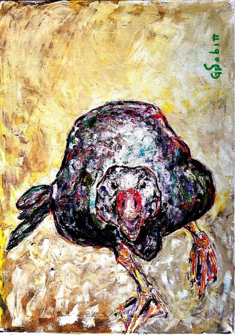 770x1098 Saatchi Art Mad Godzilla Painting By George Sabin - Mad Painting