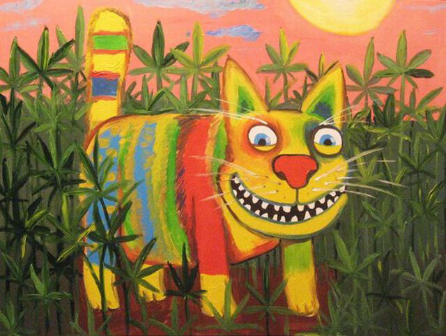 640x482 Hallucinogenic Cats And Other Mad Paintings Of Vasya Lozhkin - Mad Painting
