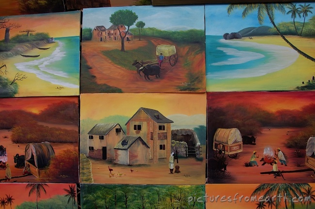 650x431 Mosaique Of Paintings Madagascar Travel Pictures - Madagascar Painting