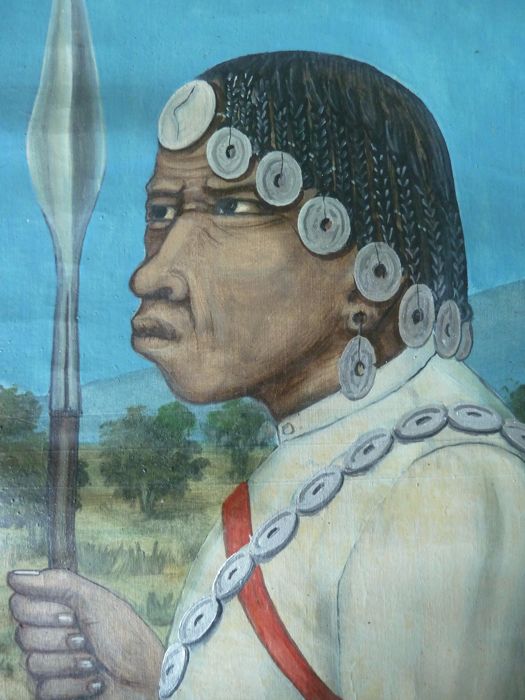 525x700 Painting On Canvas Depicting A Sery Antandroy Chef - Madagascar Painting