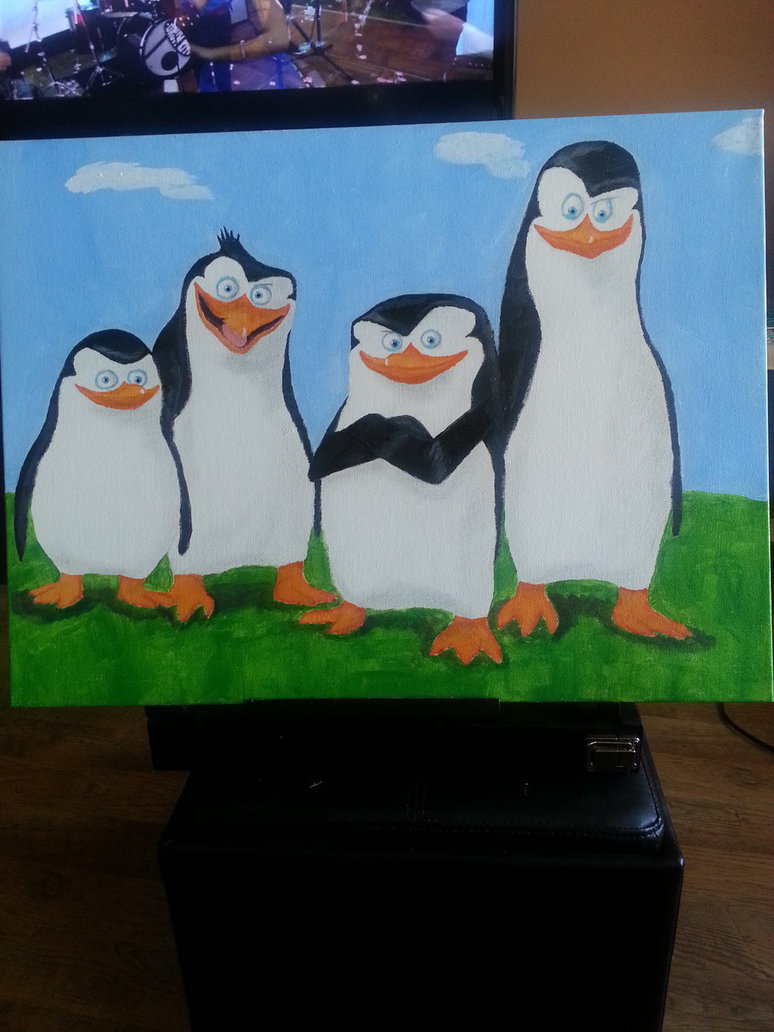 774x1032 Penguins Of Madagascar Painting 2 By Kaitlynann - Madagascar Painting
