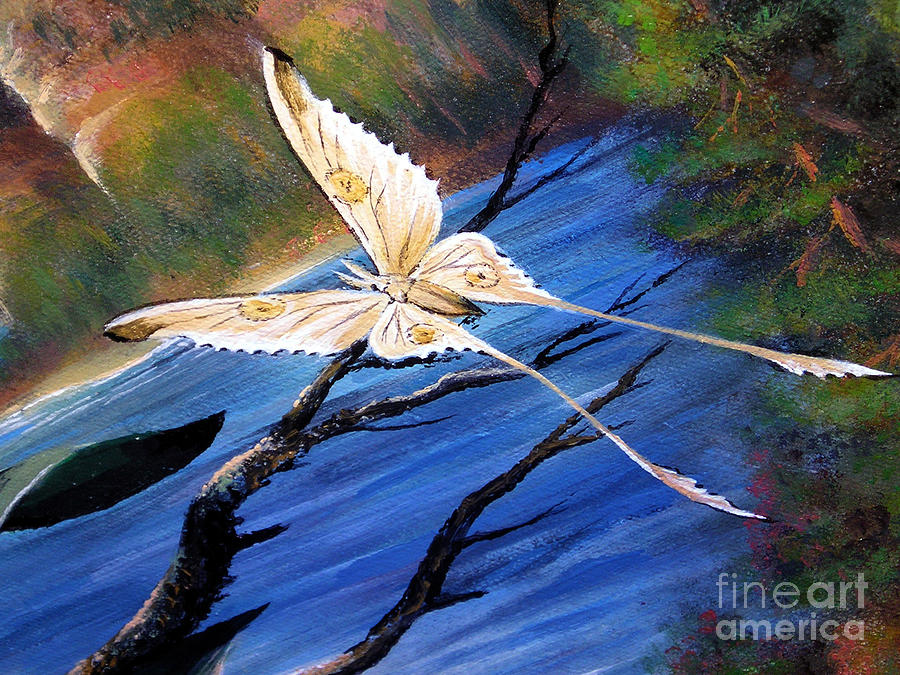 900x675 Comet Moth Butterfly Of Madagascar Painting By Sofia Metal Queen - Madagascar Painting