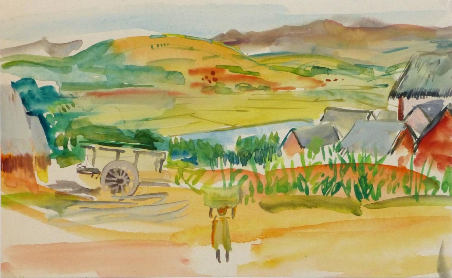 1500x924 Fields Of Madagascar Landscape Drawings, Madagascar - Madagascar Painting