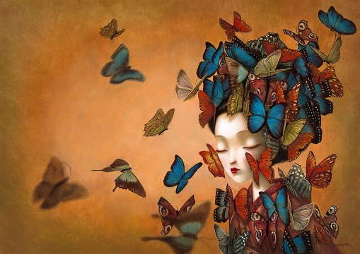 509x360 Beauty Will Save, Viola, Beauty In Everything - Madame Butterfly Painting