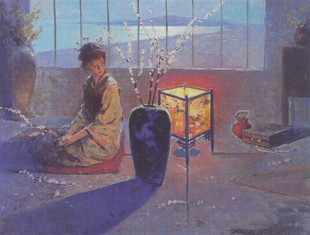 619x470 Madame Butterfly By Endre Komaromi Kacz On Artnet - Madame Butterfly Painting