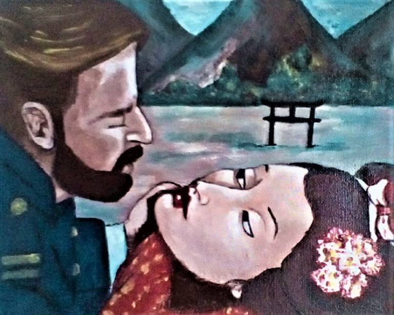 770x616 Saatchi Art Madame Butterfly Painting By Susan Kemp Maldonado - Madame Butterfly Painting