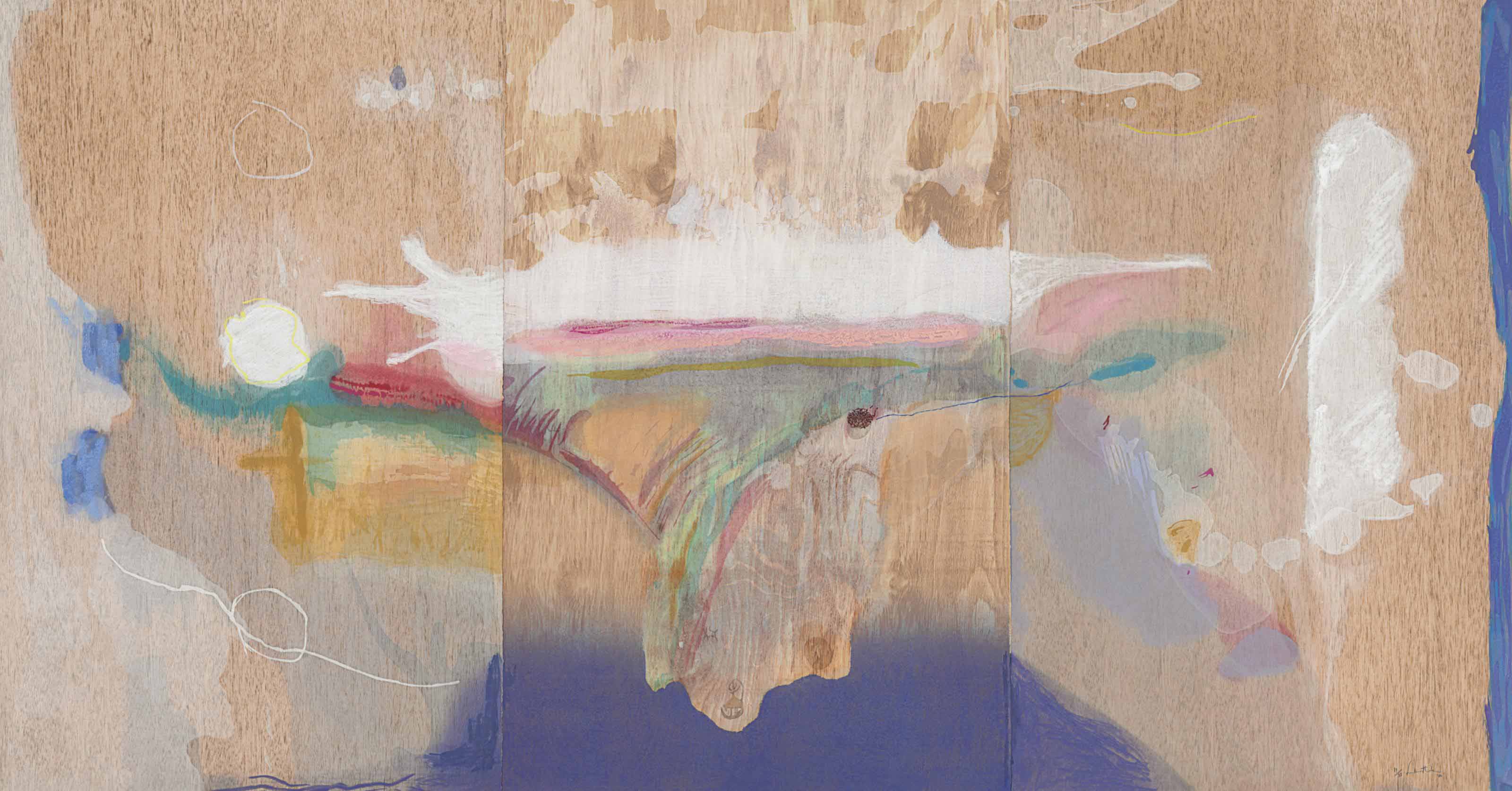 3200x1675 Helen Frankenthaler - Madame Butterfly Painting