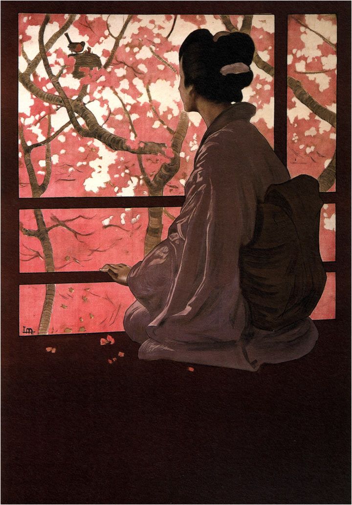 720x1031 Leopoldo Metlicovitz - Madame Butterfly Painting