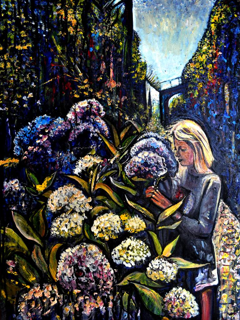 770x1027 Saatchi Art Madeira Flowers Painting By Alex Solodov - Madeira Painting