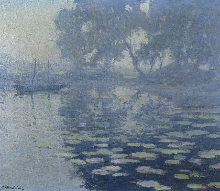 900x783 The Mill Pond Painting By Paul Madeline - Madeline Painting