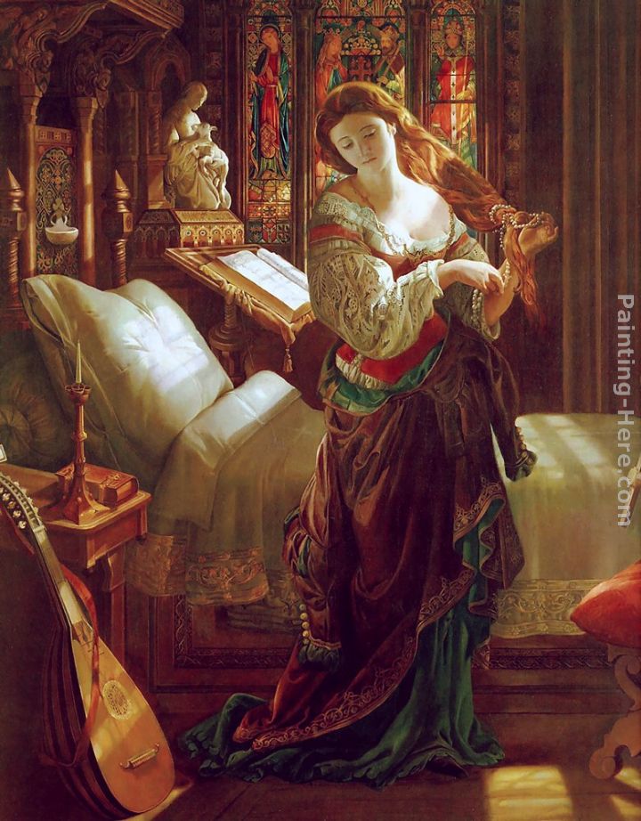 720x922 Daniel Maclise Madeline After Prayer Painting Anysize 50% Off - Madeline Painting