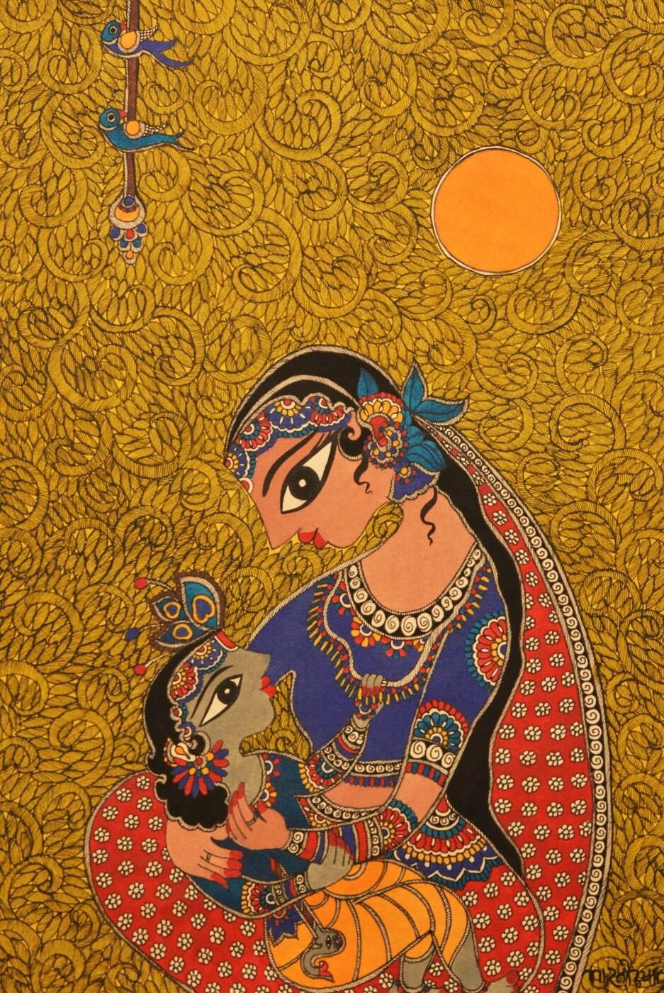 937x1400 Indian Miniature Art - Madhubani Painting