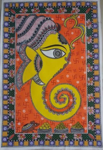 345x500 Madhubani Painting Lord Ganesha, Madhubani Painting - Madhubani Painting