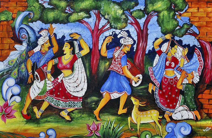 900x584 Madhubani Painting By Vineeth Pr - Madhubani Painting