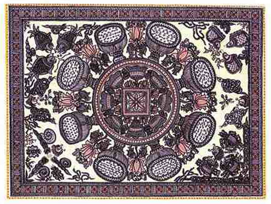 894x672 Madhubani Paintings (Floral Design) Buy In Gurgaon - Madhubani Painting Designs