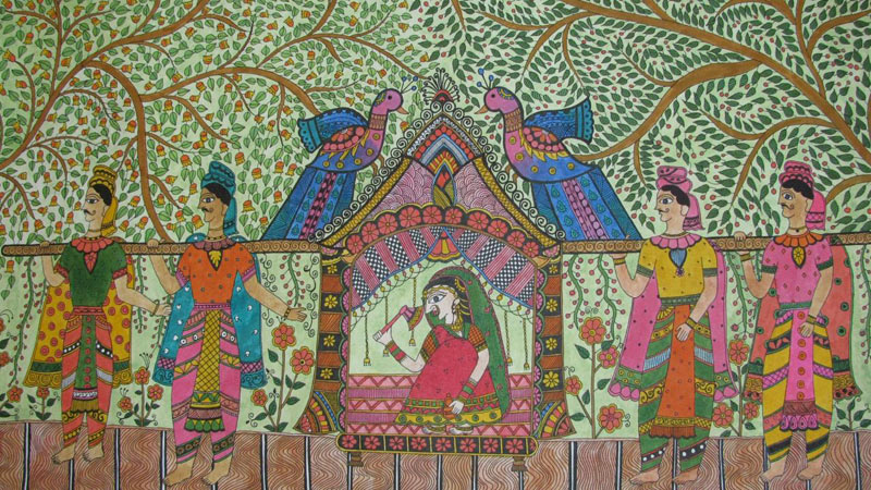 800x450 Madhubani Paintings Manufacturer In Pune Maharashtra India By - Madhubani Painting Designs