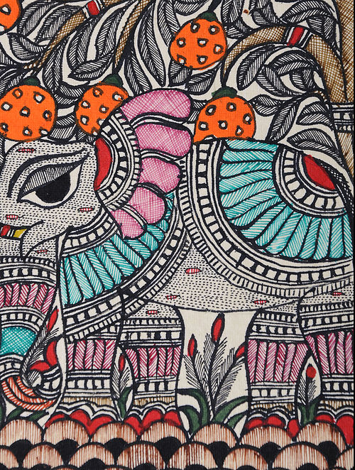 500x662 Buy Elephant Madhubani Painting - Madhubani Painting Designs