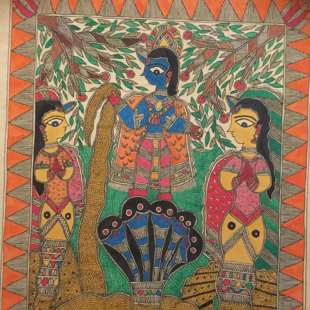 1000x1000 Kaliya Daman - Madhubani Painting Images