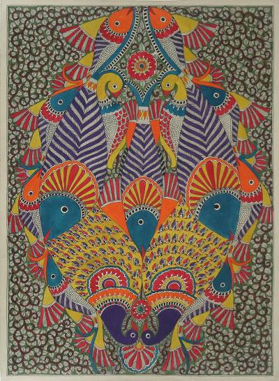Madhubani Painting Images at PaintingValley.com | Explore collection of ...