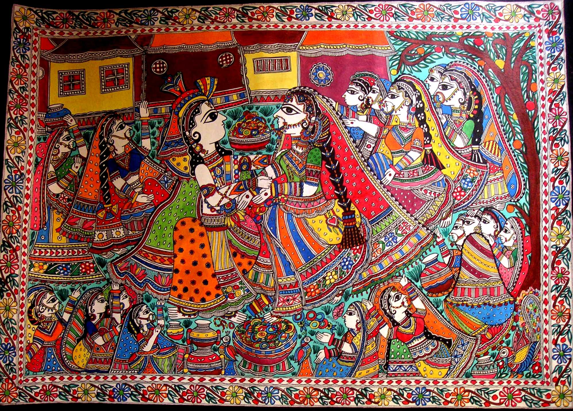 1995x1431 Workshop On Madhubani Painting Pune365 - Madhubani Painting Images