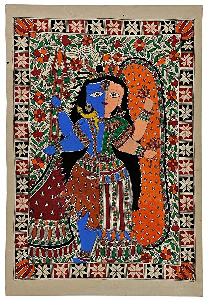 420x606 Buy Redbag Ardhnarishwar Divine Power Of Lord Shiva And Parvati - Madhubani Painting Online