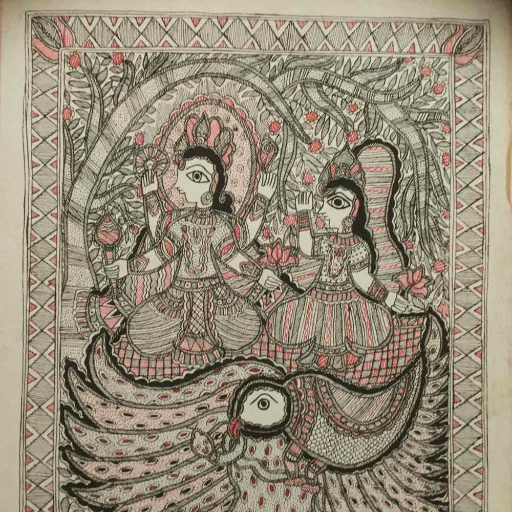 1000x1000 Kalpavriksha - Madhubani Painting Online