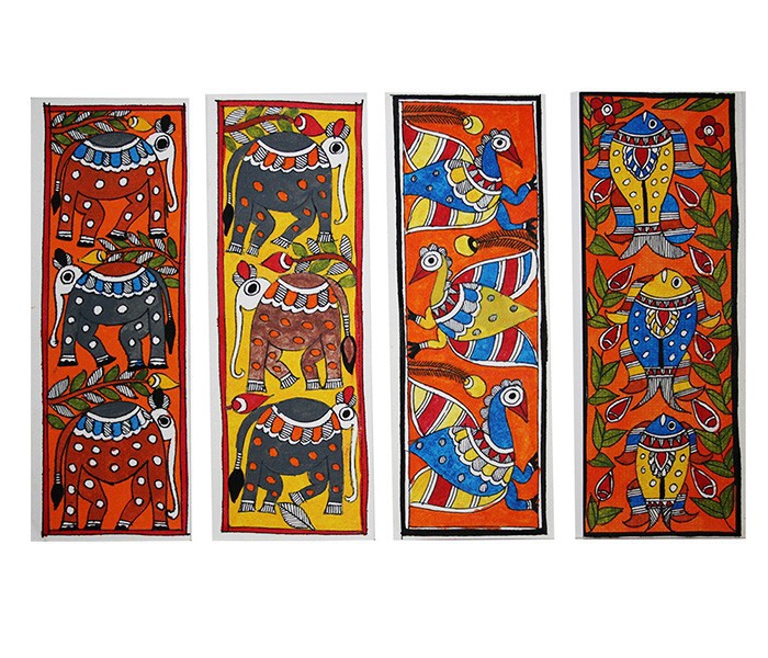 700x600 Madhubani Paintings Bookmark - Madhubani Painting Online