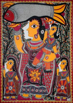300x421 Madhubani Paintings Online Shopping India Art Madhubani Painting - Madhubani Painting Online