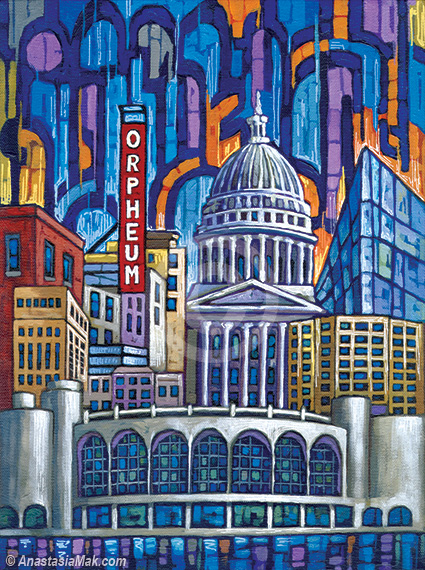 425x570 Madison Wisconsin Painting - Madison Painting