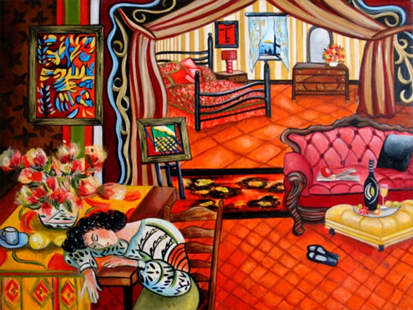 600x450 A Matisse Place Interior Painting By K Madison Moore By Artist K - Madison Painting