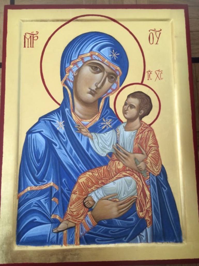 770x1027 Saatchi Art Byzantine Icon Madonna And Child Painting By Marco - Madonna And Child Painting
