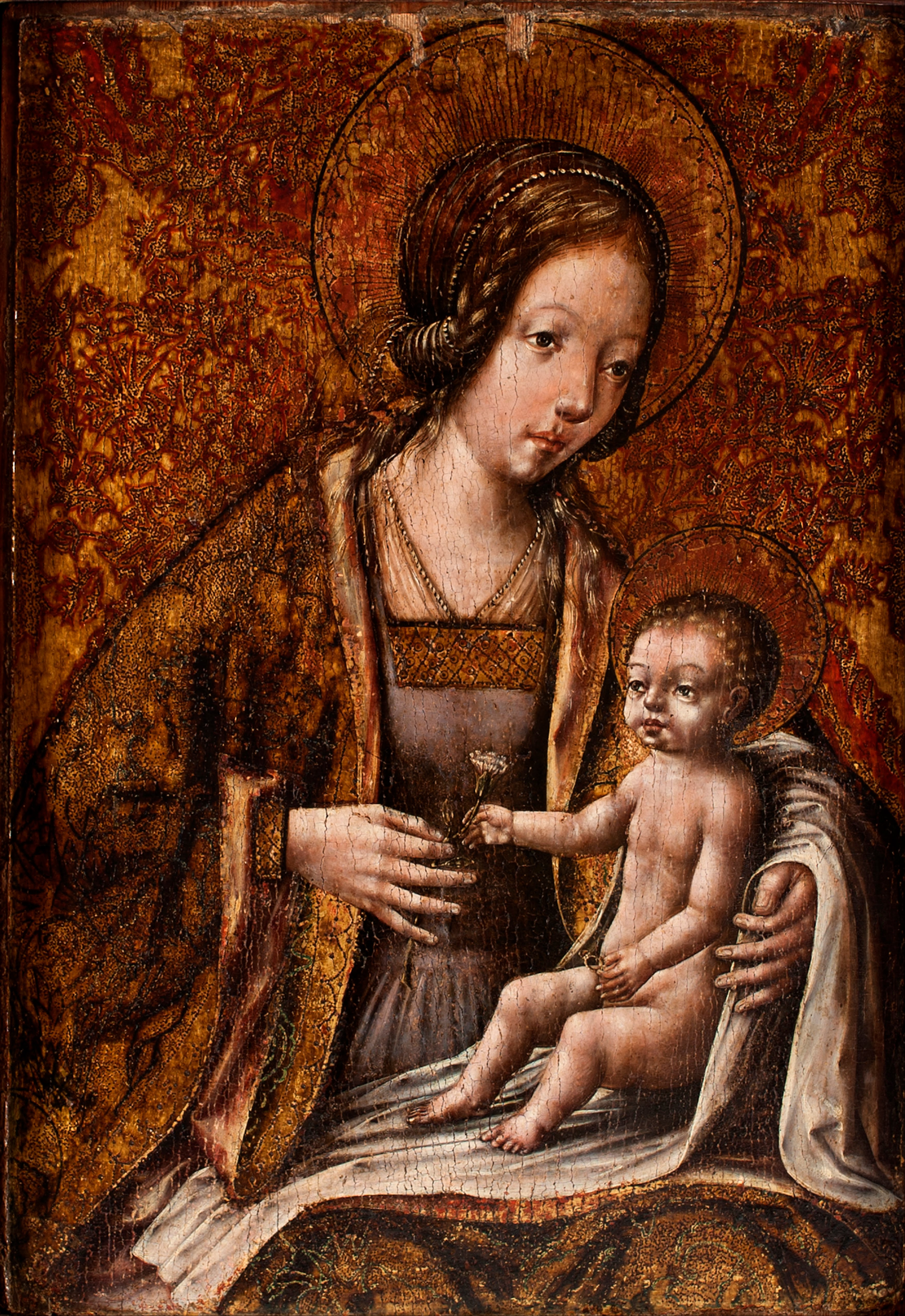 3523x5121 Fileflemish Spanish Painting School - Madonna And Child Painting