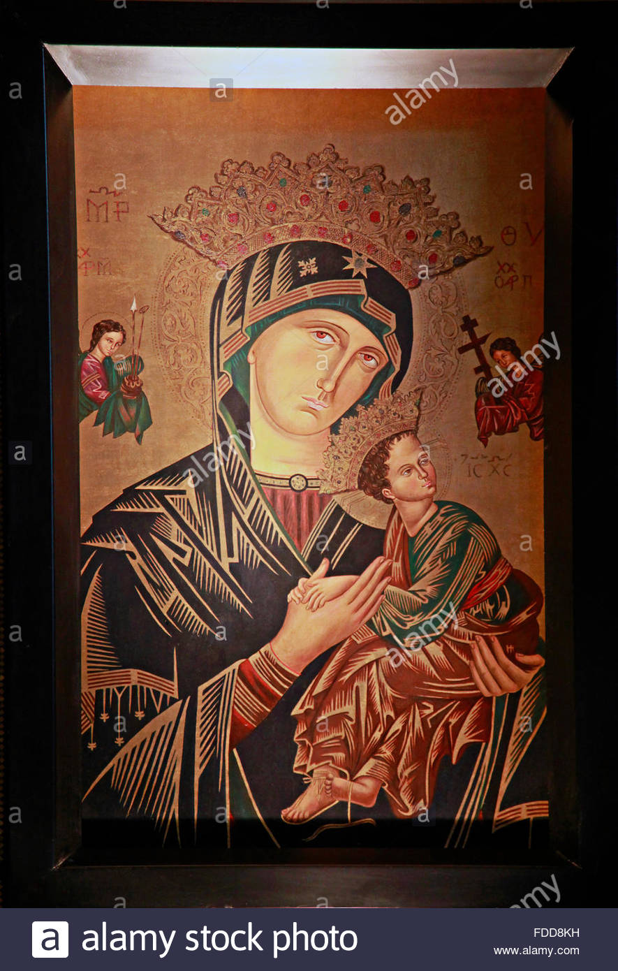 885x1390 Byzantine Madonna And Child Painting In Saint Finbarre's Cathedral - Madonna And Child Painting Berlinghiero