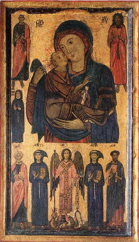 450x779 Art In Tuscany Bonaventura Berlinghieri Podere Santa Pia - Madonna And Child Painting Berlinghiero