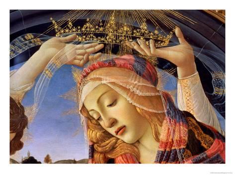 473x355 The Madonna Of The Magnificat, Detail Of The Virgin's Face - Madonna Of The Magnificat Painting