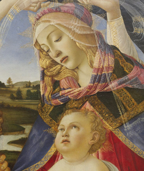 480x570 Virgin And Child, And Angels (Madonna Of The Magnificat - Madonna Of The Magnificat Painting