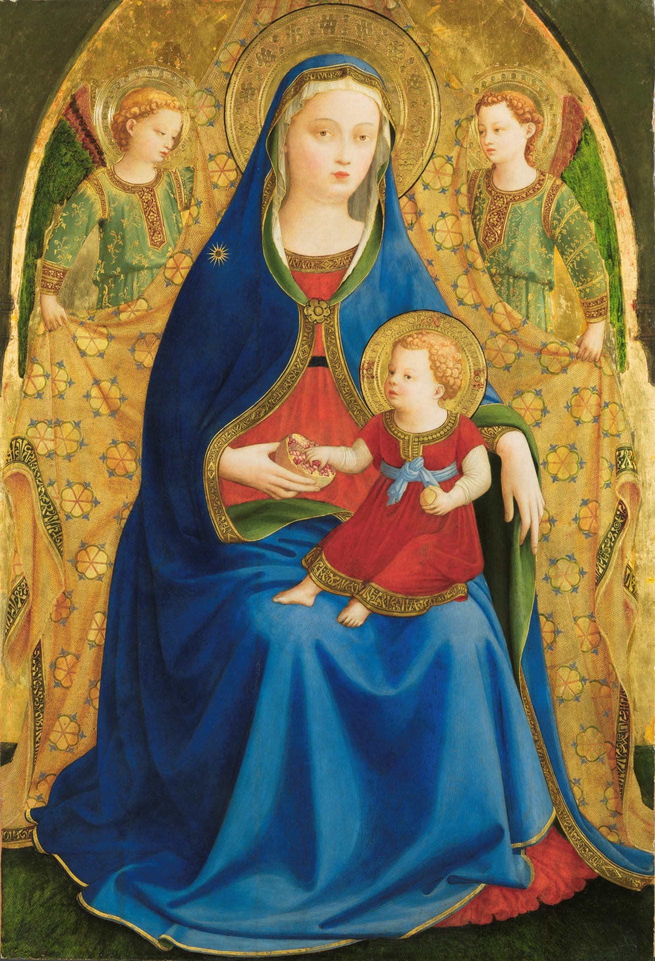 1309x1920 The Virgin With The Pomegranate - Madonna Of The Pomegranate Painting
