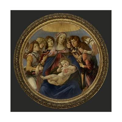 400x400 Virgin And Child With Six Angels (Madonna Of The Pomegranate) Art - Madonna Of The Pomegranate Painting