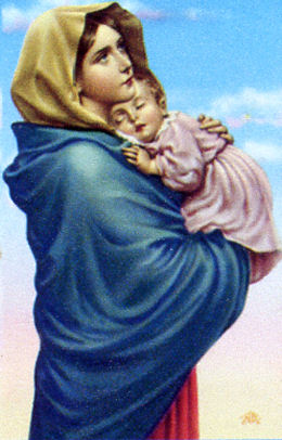 260x406 Madonna Of The Street Custom Prayer Card - Madonna Of The Streets Painting