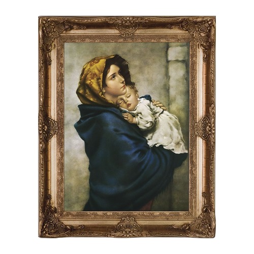 500x500 Madonna Of Streets On Canvas W Dark Ornate Museum Frame - Madonna Of The Streets Painting